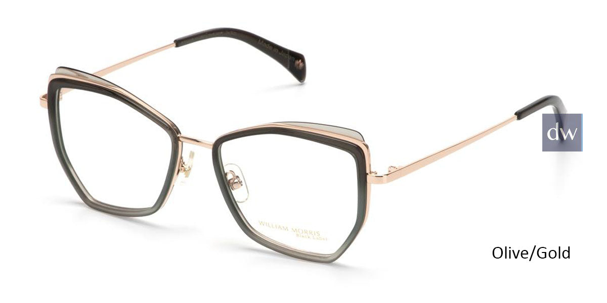 Olive/Gold William Morris Black Label BLJACKIE Eyeglasses
