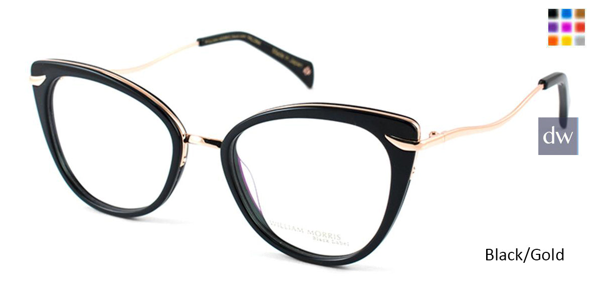 Black/Gold William Morris Black Label BLPALOMA Eyeglasses