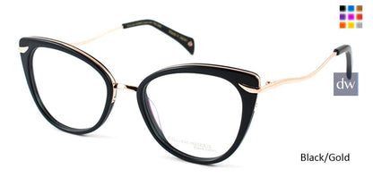 Black/Gold William Morris Black Label BLPALOMA Eyeglasses