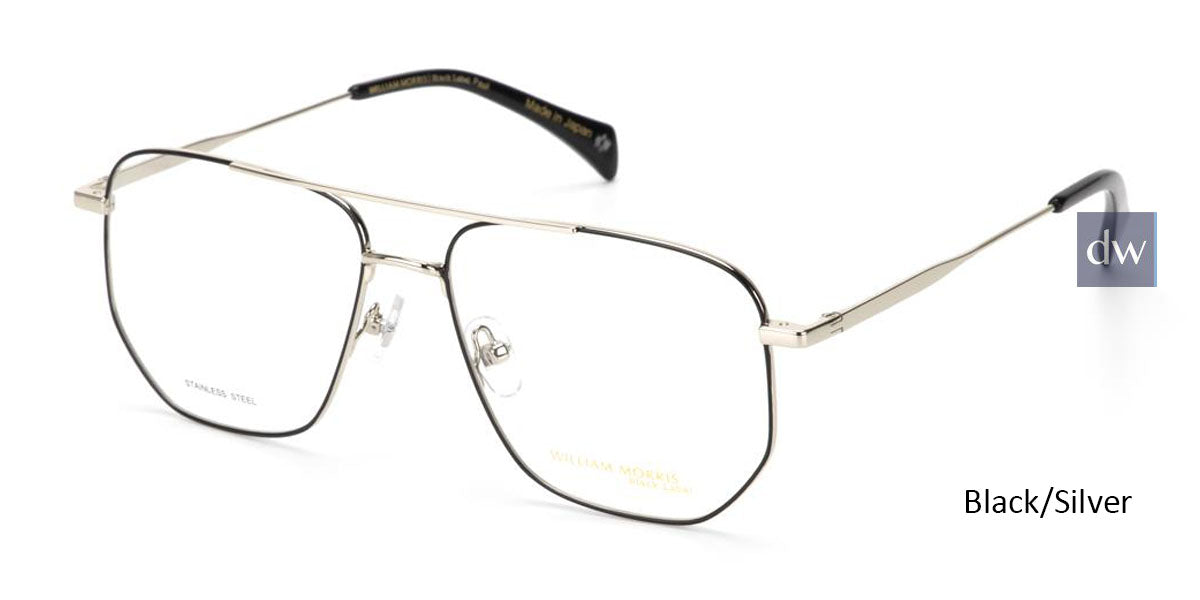 Black/Silver William Morris Black Label BLPAUL Eyeglasses