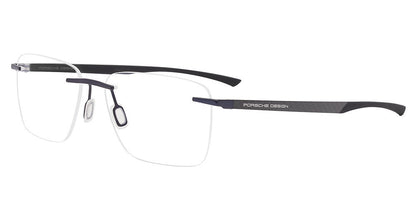 Blue Black:
Porsche Design P8774 Various Forms Eyeglasses in Blue Black — men's rimless hinge-free frame
