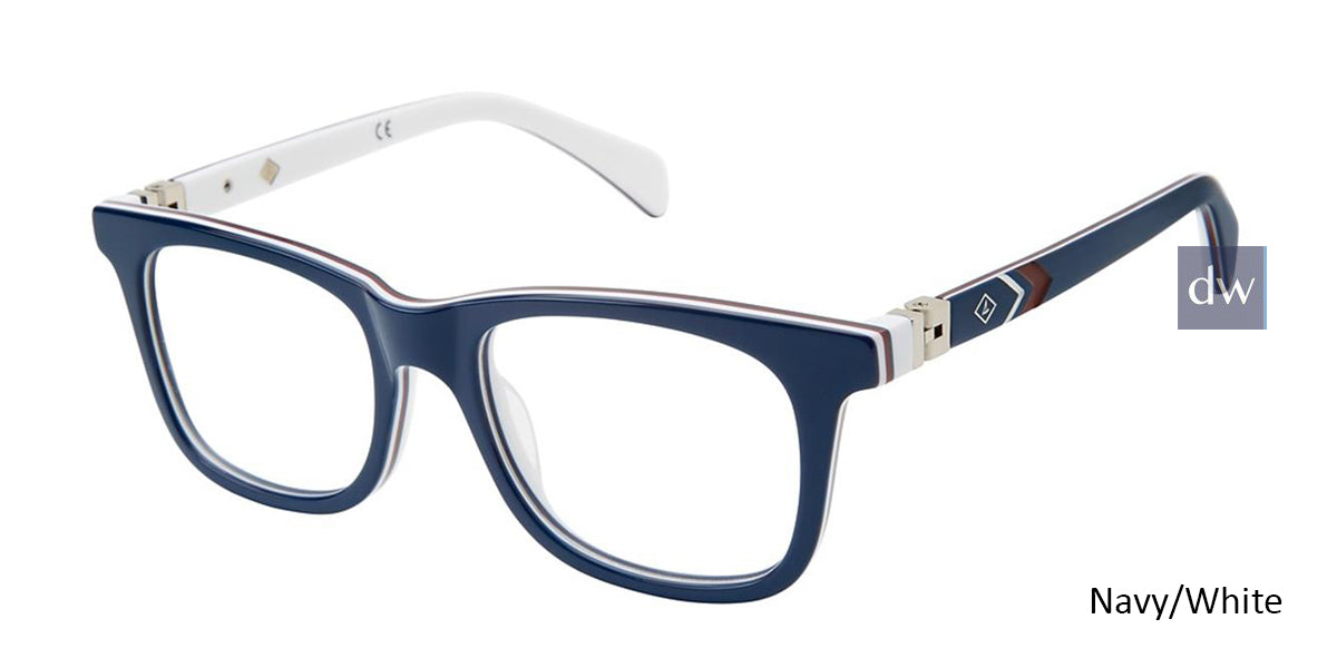 Navy White Sperry BLUEFISH Boys Tween Eyeglasses - Teenager.
