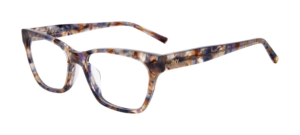 Jones New York VJON804 women's cat-eye plastic eyeglasses in Blue Havana.

