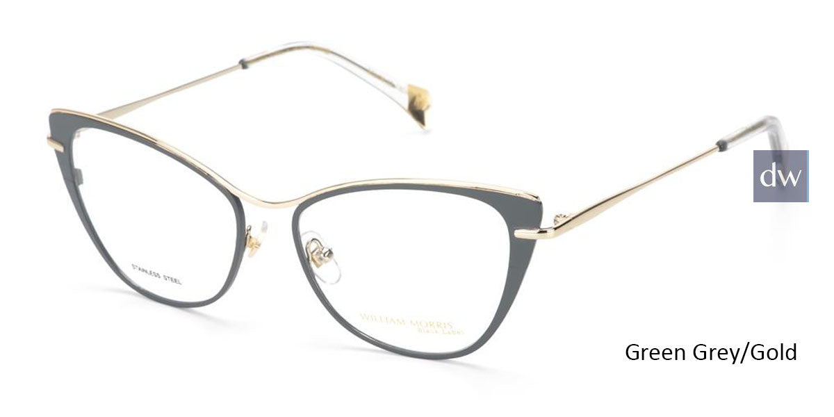 Green Grey/Gold William Morris Black Label BLVANESSA Eyeglasses
