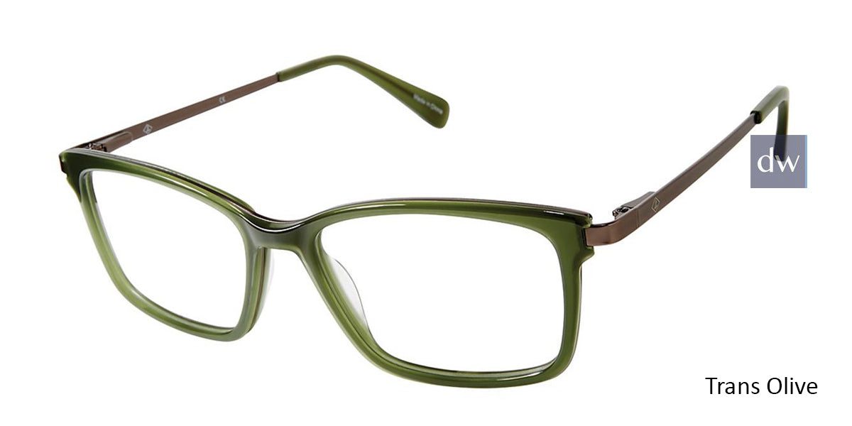 Trans Olive Sperry BRIXHAM Eyeglasses.