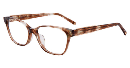 Jones New York VJON805 women's cat-eye plastic eyeglasses in Brown Havana