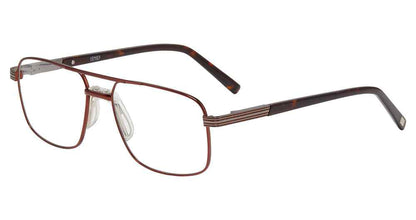 Jones New York J365 men's square metal eyeglasses in Brown.