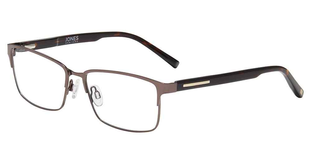  “Jones New York VJOM369 men's rectangle metal eyeglasses in Brown.”