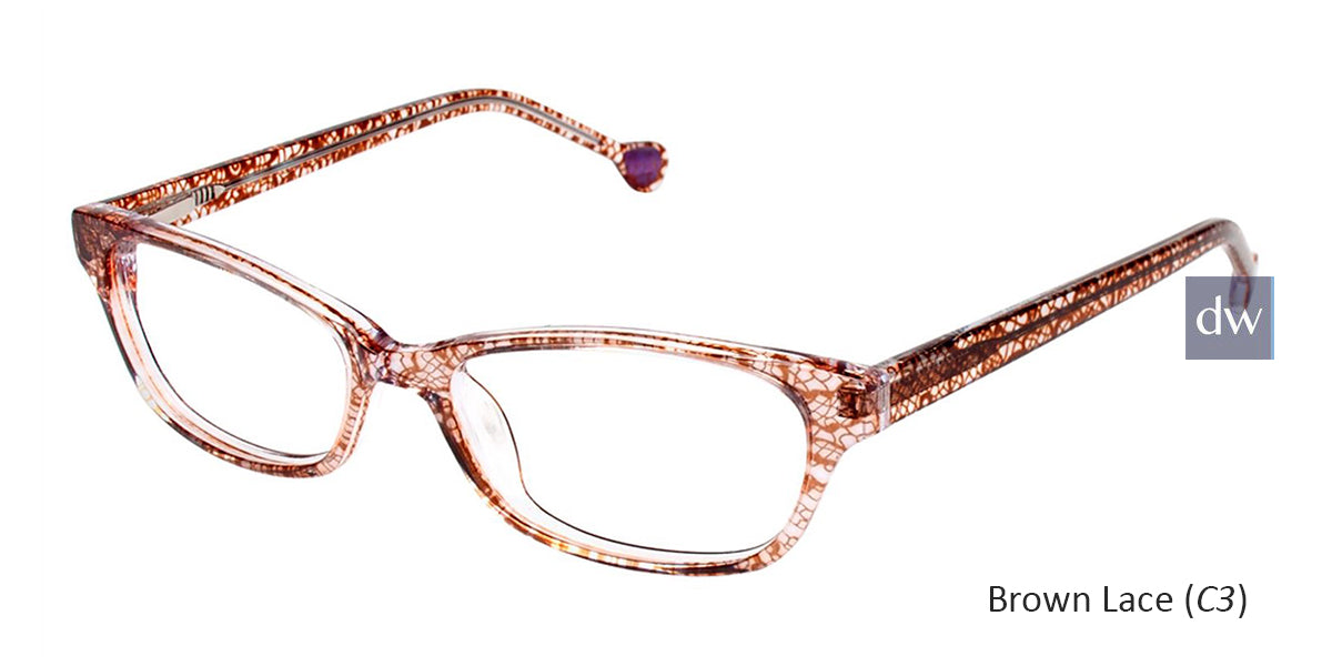 Brown Lace (C3) Lisa Loeb Hot Minute 137 Eyeglasses