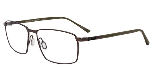 BROWN OLIVE TITANIUM PORSCHE DESIGN P8766 Eyeglasses