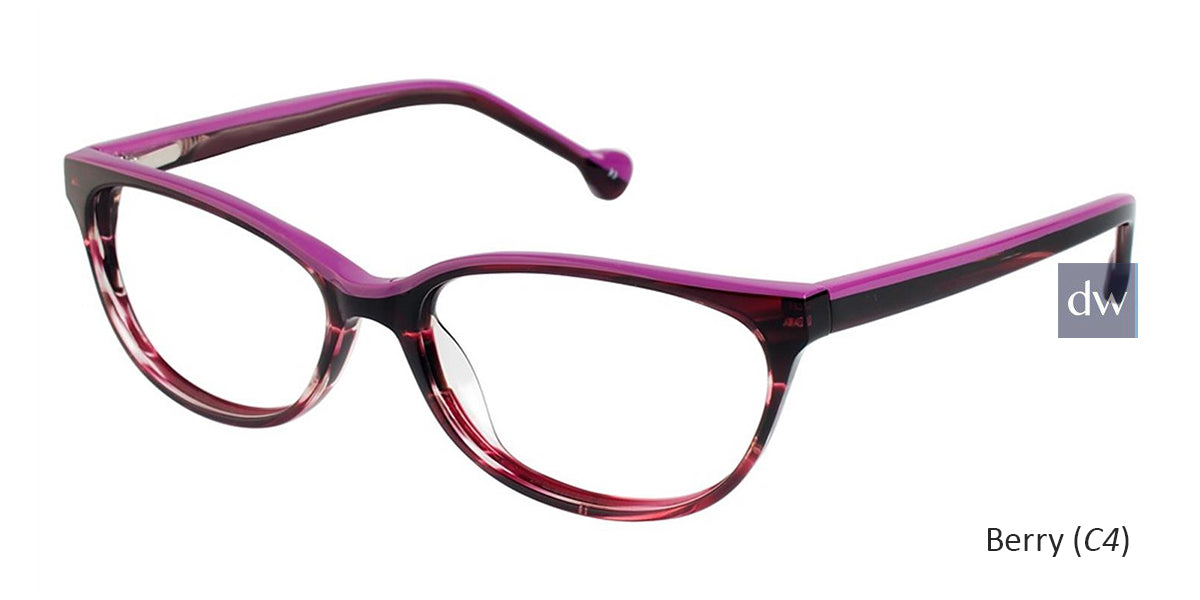 Berry (C4) Lisa Loeb LL154 Tipsy Eyeglasses