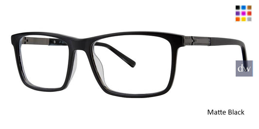 Matt Black Big And Tall 19 Eyeglasses.