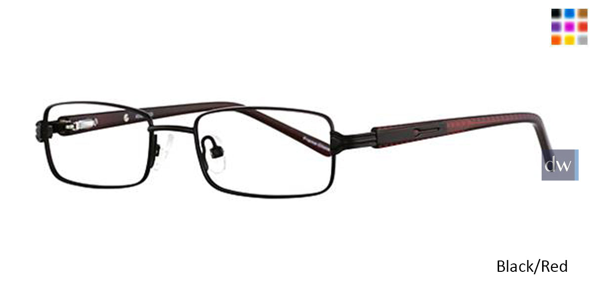 Black/Red  K12 4058 Eyeglasses
