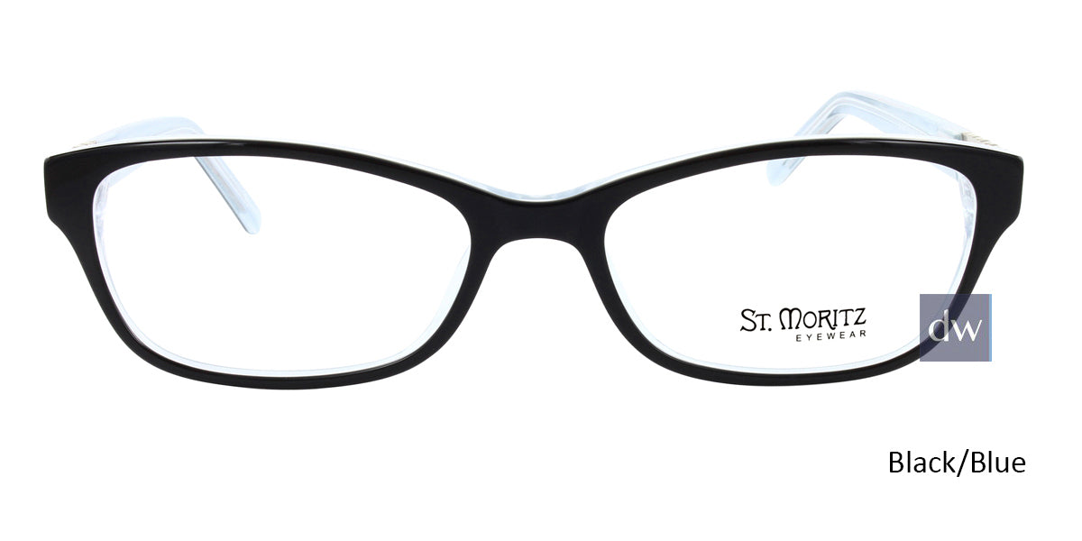 Black/Blue ST. MORITZ Naomi Eyeglasses - Black/Blue