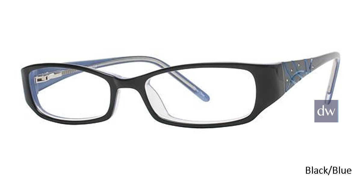 Black/Blue Elan 9414 Eyeglasses