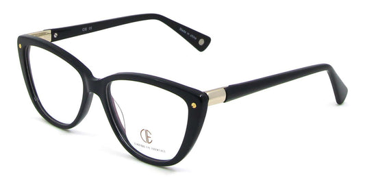 Black/Gold/Black CIE SEC101 Eyeglasses.