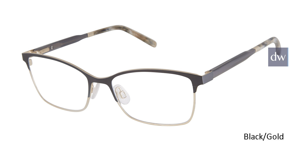 Black/Gold Mini 761004 Eyeglasses.