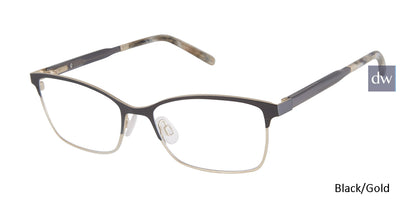 Black/Gold Mini 761004 Eyeglasses.