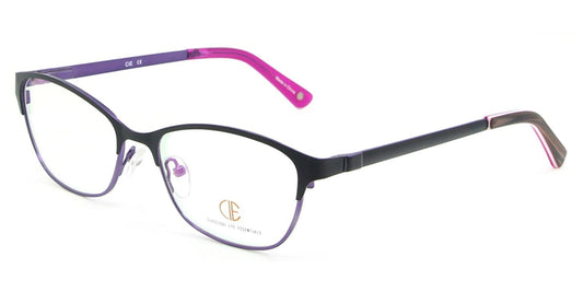 Black/Purple CIE SEC106 Eyeglasses.