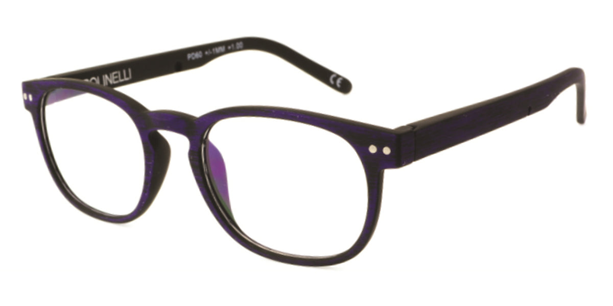 Black/Purple Polinelli P301 Eyeglasses - Teenager Black/Purple