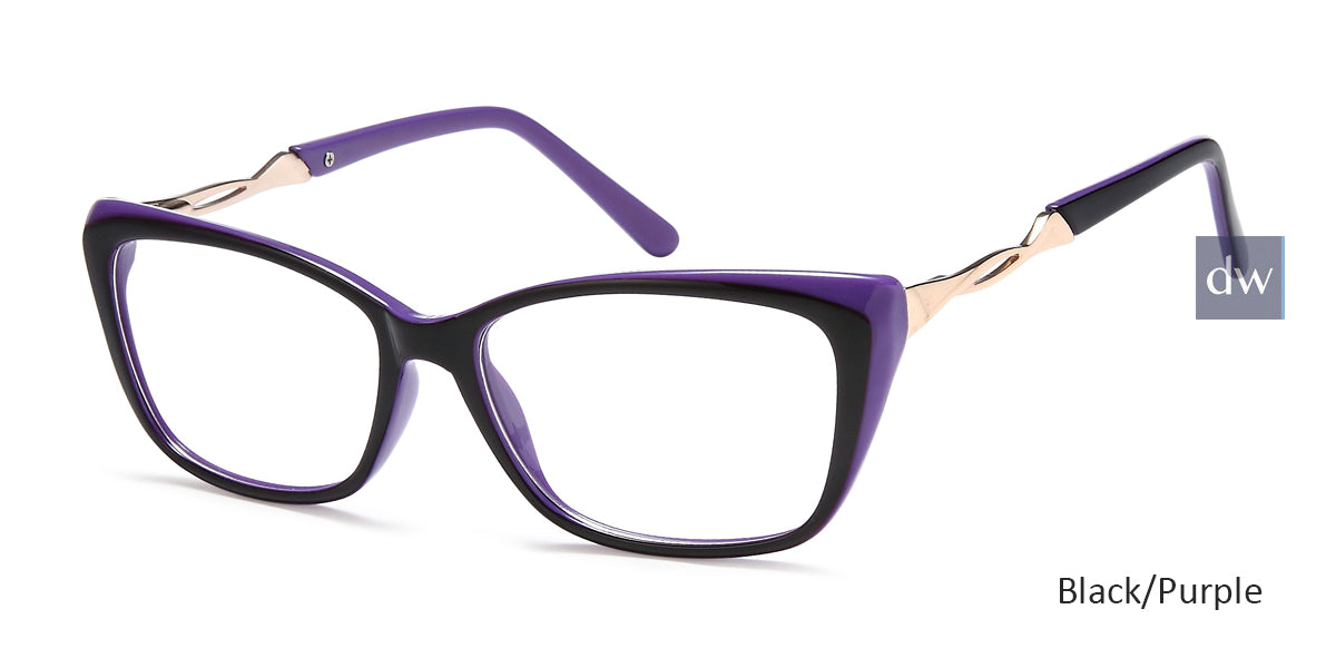 Black Purple Capri Millennial Emma Eyeglasses.