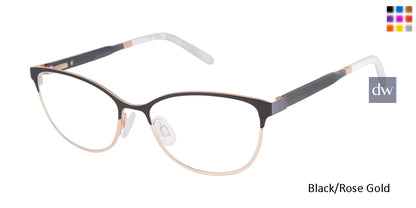 Black/Rose Gold Mini 761005 Eyeglasses.
