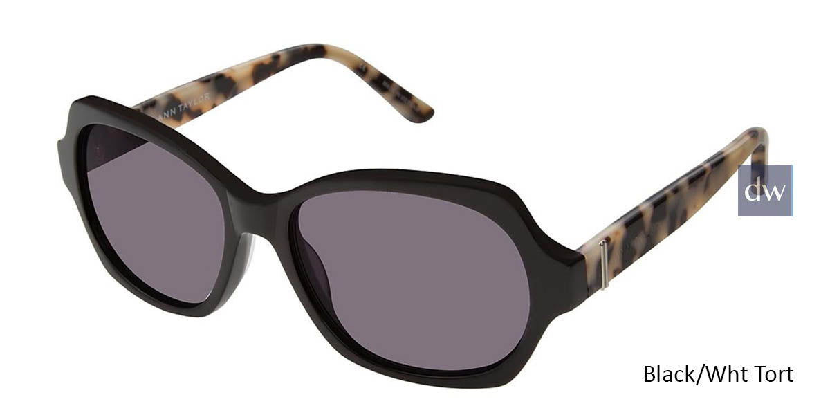 Black/Wht Tort Ann Taylor ATP902 Petite Sunglasses.