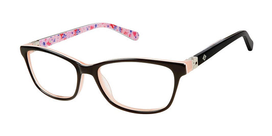 Black/Purple Sperry HARKEN Girls Tween Eyeglasses.