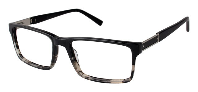 Geoffrey Beene G510 Soft Rectangle Eyeglasses in Black Tortoise — men's full cellulose acetate frame
