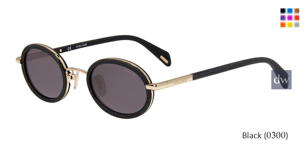Black(0300) Police SPLA21 Sunglasses.