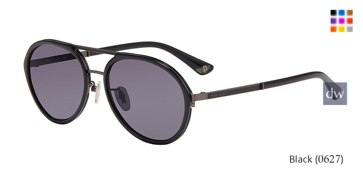 Black(0627) Police SPLA57 Sunglasses.