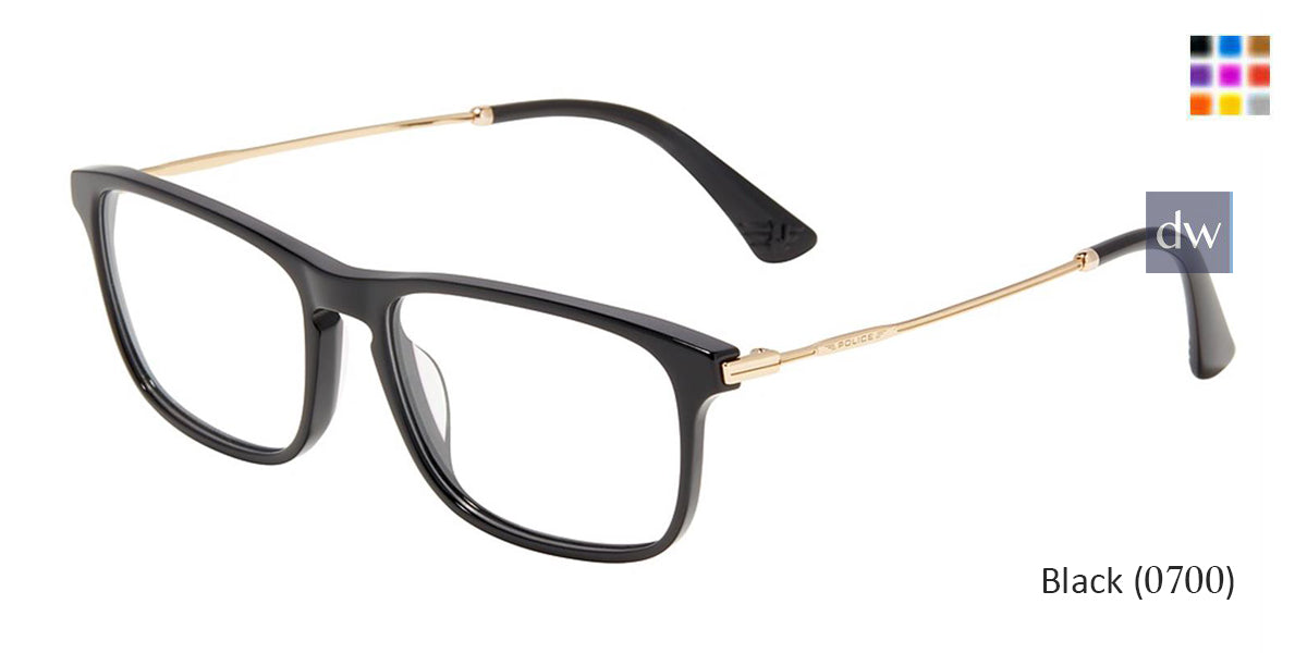 Black(0700) Police VPL956 Eyeglasses.