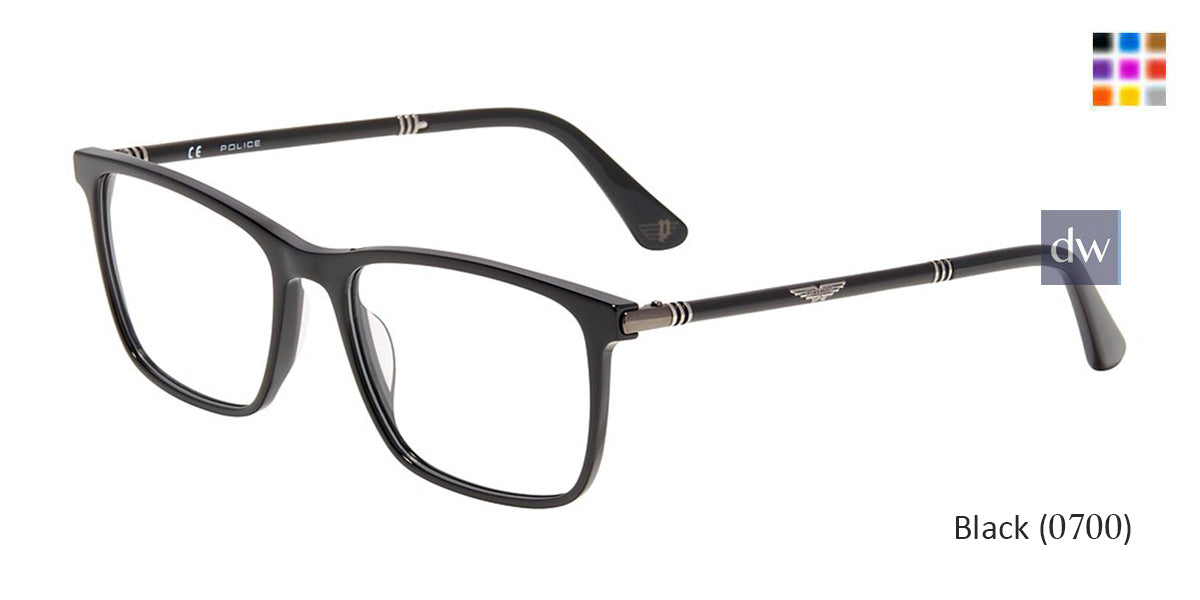 Black(0700) Police VPL953 Eyeglasses.