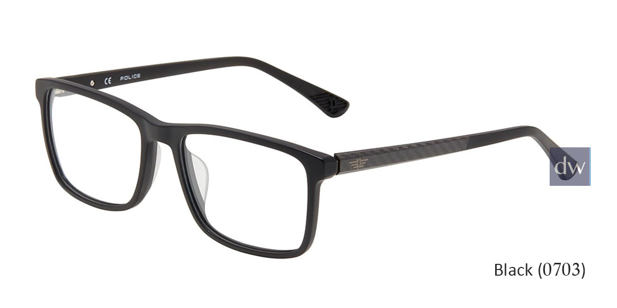 Black(0703) Police VPL959 Eyeglasses.