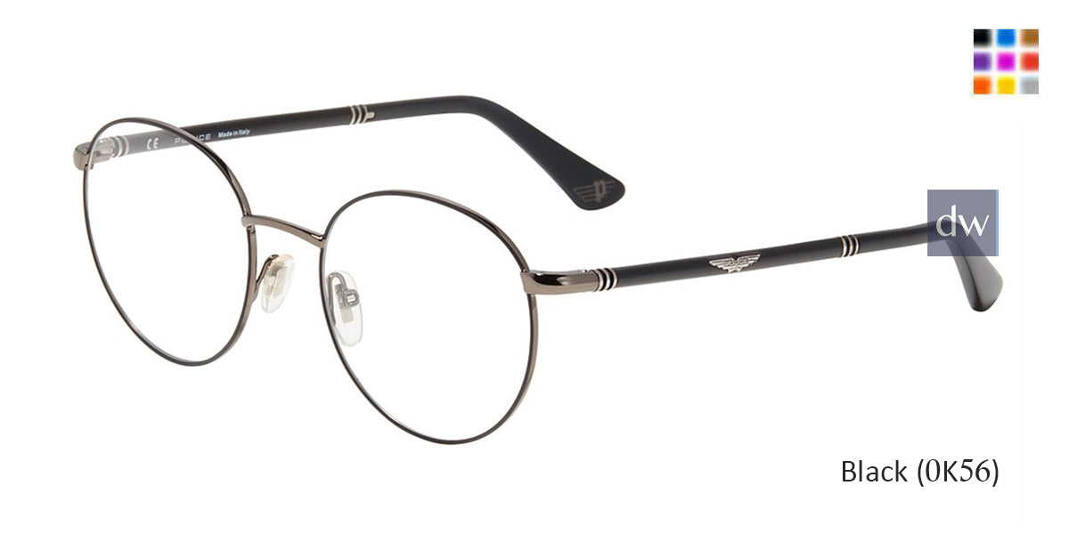 Black(0K56) Police VPL954 Eyeglasses.