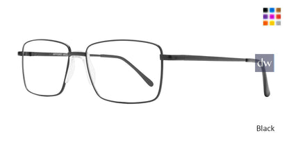 Black Affordable Design Boston Eyeglasses.