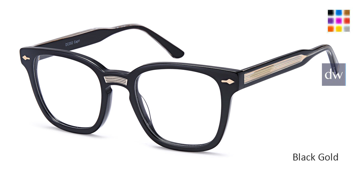 Black Gold Capri Dicaprio DC352 Eyeglasses.