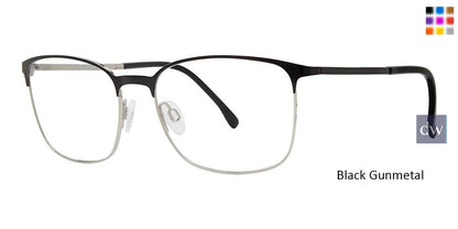 Black Gunmetal Vivid Collection 3016 Eyeglasses.