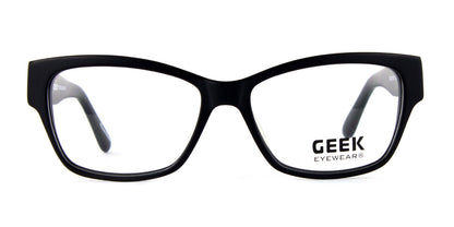 Shiny Black GEEK Fancy Cat Eyeglasses