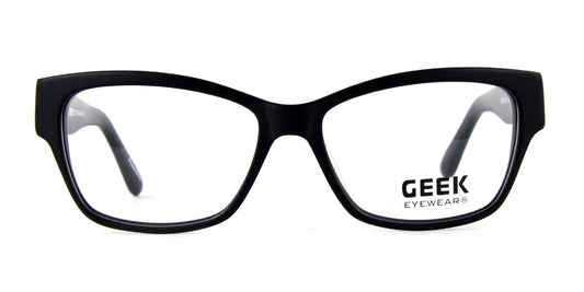 Shiny Black GEEK Fancy Cat Eyeglasses