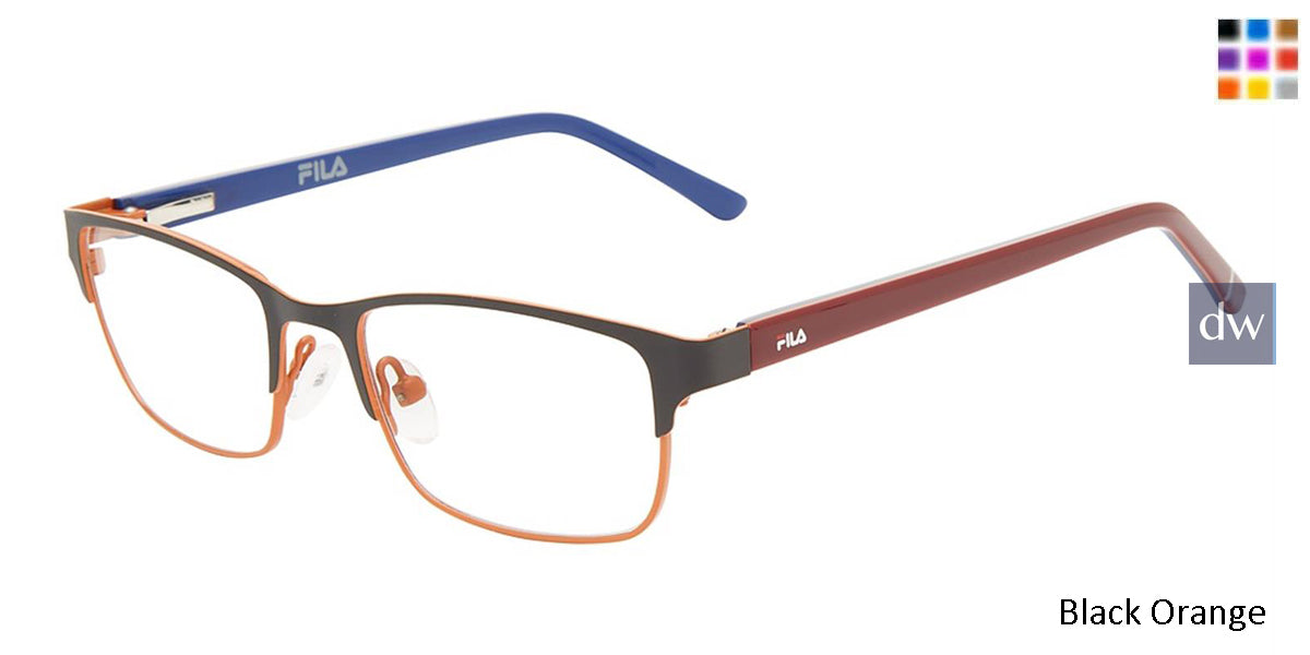 Black Orange Fila VF9464 Eyeglasses
