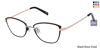Black Rose Gold Kliik Denmark K-692 Eyeglasses