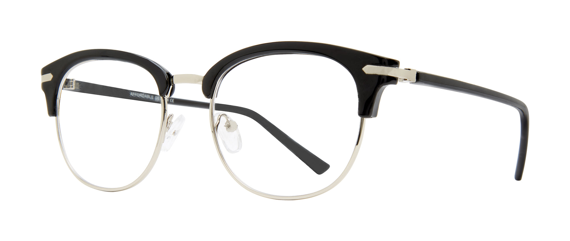 Black Silver        Affordable Designs Tucker Eyeglasses