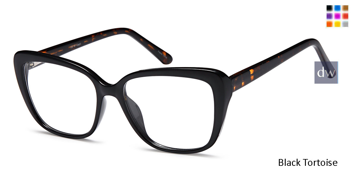 Black Tortoise CAPRI 4U US97 Eyeglasses