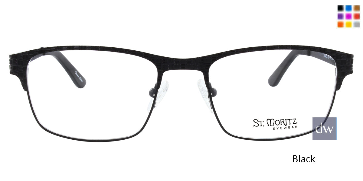 Black ST. MORITZ Bradford Eyeglasses