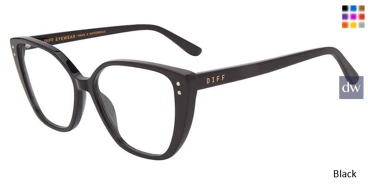 Black Diff Amelia Eyeglasses
