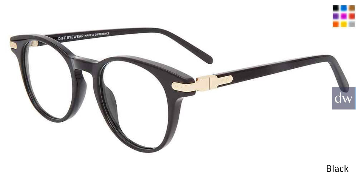 Black Diff TALI-w/-blue-light-lens Eyeglasses