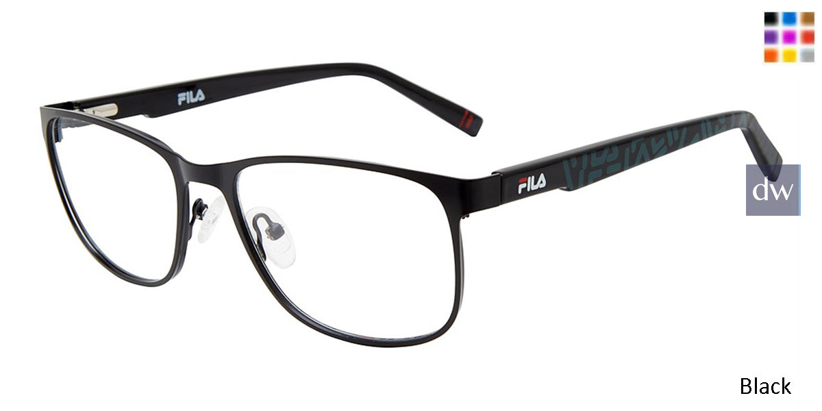 Black Fila VFI173 Eyeglasses