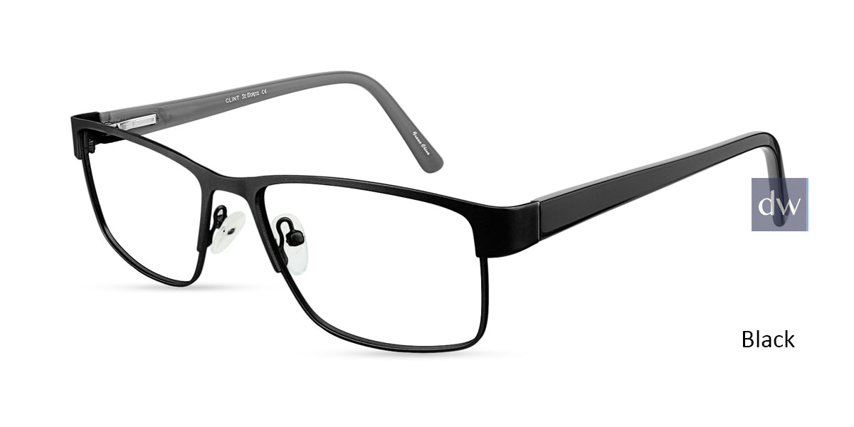 Black ST. Moritz CLINT Eyeglasses
