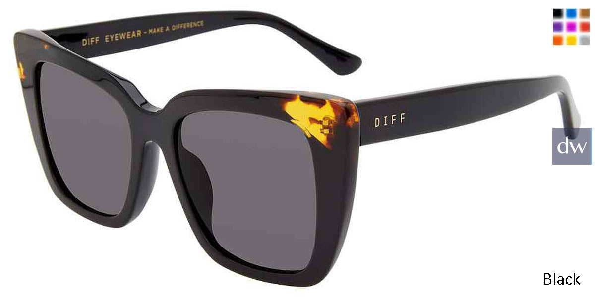 Black Diff Lizzy Sunglasses